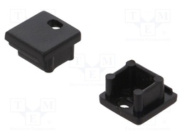 Cap for LED profiles; black; ABS; Application: SMART10