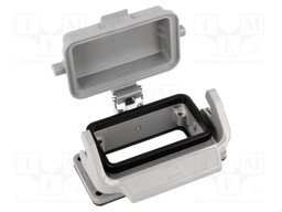 Enclosure: for rectangular connectors; Han; size 10B; with latch