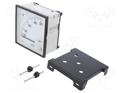 Meter: mounting; analogue; on panel; Class: 1,5; VAC: 0÷500V; 230g