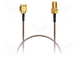 Cable; 914.4mm; SMA male,SMA female; brown; straight; -40÷125°C