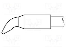 Tip; bent chisel; 2.2x1mm; longlife