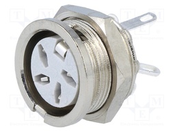 Socket; DIN; female; PIN: 4; Layout: 216°; for panel mounting,screw