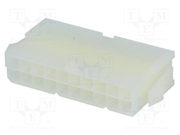 Plug; wire-wire; male; Mini-Fit Jr; 4.2mm; PIN: 20; w/o contacts