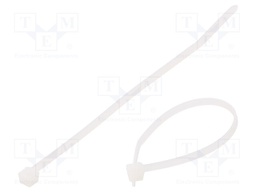Cable tie; L: 100mm; W: 2.45mm; polyamide; 80N; natural; Ømax: 22mm