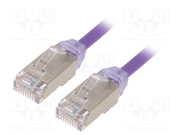 Patch cord; F/UTP,TX6A-28™; 6a; solid; Cu; LSZH; violet; Len: 5m