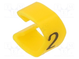 Markers for cables and wires; 4÷5mm; PVC; yellow; -30÷80°C
