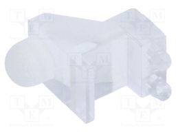 Fiber for LED; Ø3mm; Front: convex; angular,with PCB mounting