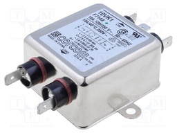 Filter: anti-interference; 250VAC; Ioper.max: 10A; Ir: 1mA; Poles: 1