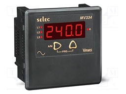 Voltmeter; digital,mounting; VAC: 11÷300V,19÷516V; on panel; LED