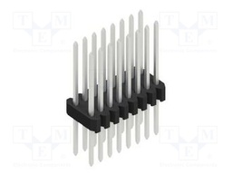 Connector: pin strips; pin header; male; PIN: 16; 1.27mm; THT; 2x8