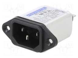 Connector: AC supply; socket; male; 3A; 250VAC; IEC 60320; -25÷85°C