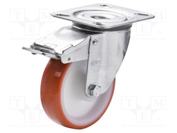 Transport wheel; Ø: 100mm; W: 30mm; H: 128mm; torsional with lock