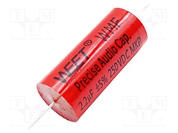Capacitor: polypropylene; 5.6uF; ±5%; Ø20x45mm; Leads: axial; THT