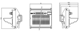 Transition module; Temp: -20÷60°C; W: 134mm; D: 83.3mm; H: 92.6mm