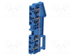Splice terminal: rail; 0.08÷4mm2; ways: 1; terminals: 4; blue; TS35