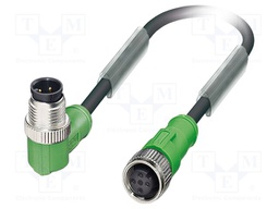 Connection lead; PIN: 4; 1.5m; 250VAC; 4A; SAC; -25÷90°C; PUR; 250VDC