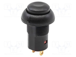 Switch: push-button; Pos: 2; SPST-NO; 0.1A/24VDC; black; on panel
