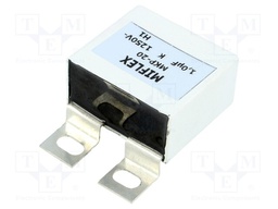 Capacitor: polypropylene; 1uF; ±10%; 38x42.5x21mm; 1.25kVDC