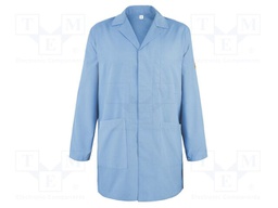 Coat; ESD; XS; cotton,polyester,conductive fibers; blue (bright)