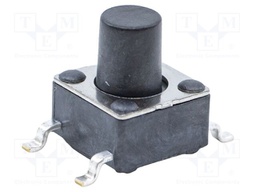 Microswitch TACT; SPST-NO; Pos: 2; 0.05A/50VDC; SMT; 1.57N; 6x6x4mm