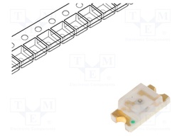 LED; SMD; 1206; yellow; 16÷40mcd; 3.2x1.6x1.1mm; 120°; 2÷2.4V; 20mA