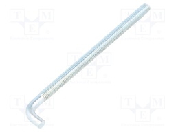 Hook; straight; steel; zinc; Thread len: 94mm; Overall len: 100mm