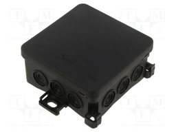 Enclosure: junction box; X: 85mm; Y: 40mm; Z: 85mm; IP54; black
