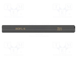 Screwdriver bit; inch,Hex Plus key; HEX 1/4"; Overall len: 70mm