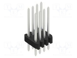 Connector: pin strips; pin header; male; PIN: 8; 1.27mm; THT; 2x4