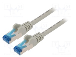 Patch cord; S/FTP; 6a; stranded; Cu; LSZH; grey; 5m; halogen free