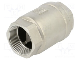 Check valve; acid resistant steel AISI 316; PTFE; max.16bar