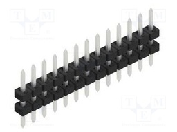 Connector: pin strips; pin header; male; PIN: 13; 2mm; THT; 1x13