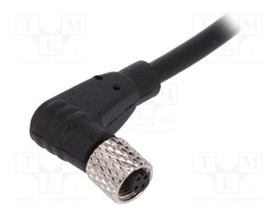 Connector: M5; plug; female; cables; PIN: 4; 1A; angled; IP67; 60V
