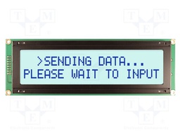 Display: LCD; 20x2; grey; 182x60mm; LED; Interface: 8bit,parallel