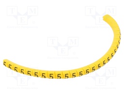 Markers for cables and wires; Label symbol: 5; 1.3÷3mm; PVC; PA