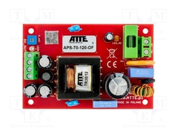 Power supply; IP20; 190÷260VAC; CCTV; PCB; APS; 12VDC; -25÷50°C