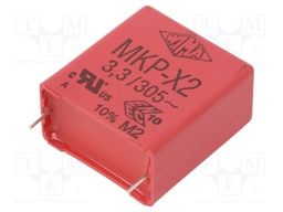 Capacitor: polypropylene; 3.3uF; 27.5mm; ±10%; 31.5x17x34.5mm