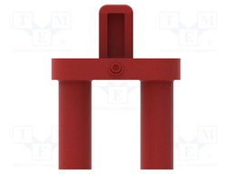 Adapter; banana 4mm socket,banana 4mm plug x2; 36A; 1kV; red