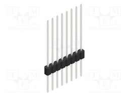 Connector: pin strips; pin header; male; PIN: 8; 1.27mm; THT; 1x8