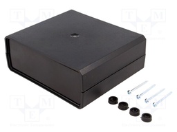 Enclosure: with panel; X: 140mm; Y: 159mm; Z: 60mm; ABS; black