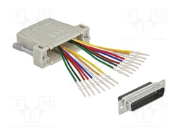 Adapter; D-Sub 44pin HD plug,RJ45 socket x2; beige