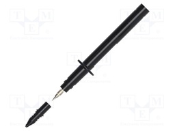Test probe; 32A; black; Socket size: 4mm; Plating: nickel plated