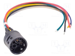 Contact block; Leads: cables; 140mm; PVP; Body dim: Ø17.6x16mm