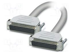 Cable; D-Sub 50pin socket,both sides; PVC; Len: 2m; grey; Core: Cu