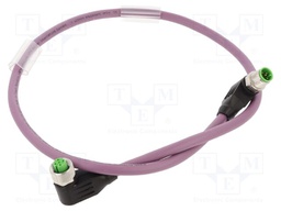 Cable: for sensors/automation; PIN: 5; 0.6m; 60VDC; 60VAC; 4A; PUR