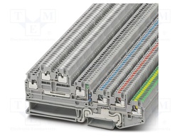 Splice terminal: rail; 13.5A; 250V; push-in; PA; L: 44.6mm; W: 3.5mm