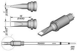 Tip; chisel; 4x1mm