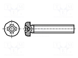 Screw; M3x6; Head: cheese head; Phillips; A2 stainless steel; PH2