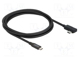 Cable; bidirectional,USB 3.2; gold-plated; 2m; black; 30AWG; 240W
