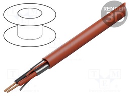 Wire: data transmission; 1x2x18AWG; Insulation: PVC; Colour: red
